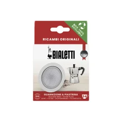 Bialetti tiiviste ja suodatinkori induktioliedelle sopiviin 3 kupin mutteripannuihin
