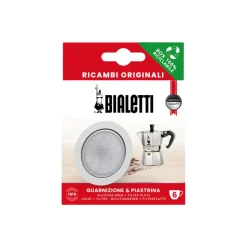 Bialetti tiiviste ja suodatinkori induktioliedelle sopiviin 6 kupin mutteripannuihin