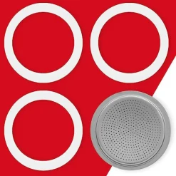 Bialetti tiivisteet ja suodatinkori alumiinista valmistettuihin 12 kupin mutteripannuihin