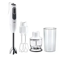 Braun MultiQuick 3 MQ3125B Vario sauvasekoitin – 750 W, valkoinen/harmaa