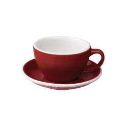 Café Latte kuppi ja lautanen Loveramics Egg Red, 300ml