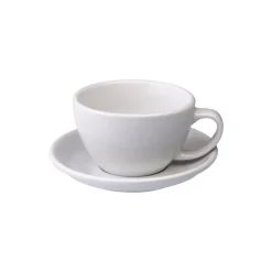 Café Latte kuppi ja lautanen Loveramics Egg White, 300 ml