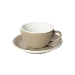 Cappuccino kuppi ja lautanen Loveramics Egg Taupe, 200 ml