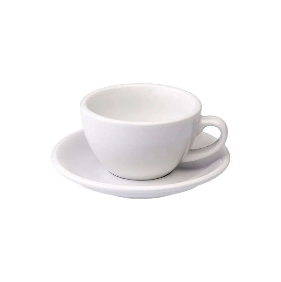 Cappuccino kuppi ja lautanen Loveramics Egg White, 250 ml