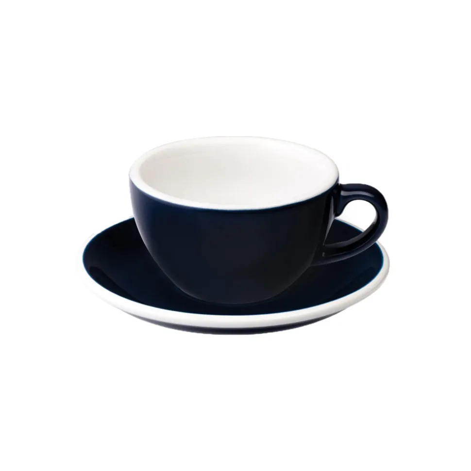 Cappuccino kuppi ja lautanen Loveramics Egg Denim, 200 ml