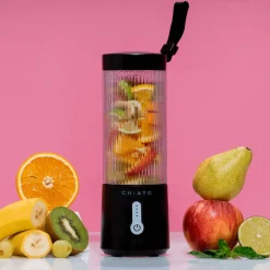 CHiATO blendPLAY Curly kannettava tehosekoitin – 450 ml, 150 W, musta