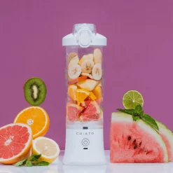CHiATO blendPLAY Travel kannettava tehosekoitin – 600 ml, 150 W, valkoinen