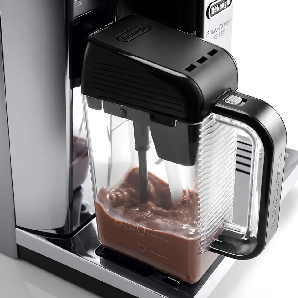 DeLonghi PrimaDonna Elite Experience ECAM650.85.MS kahviautomaatti – hopea