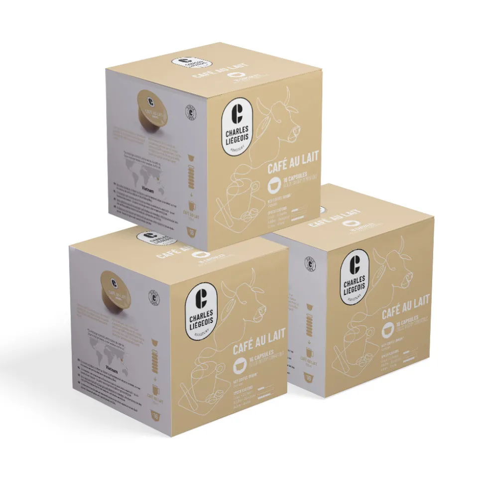 Dolce Gusto® koneisiin sopivat kahvikapselit Café Liégeois ”Café au lait”, 16 kpl.