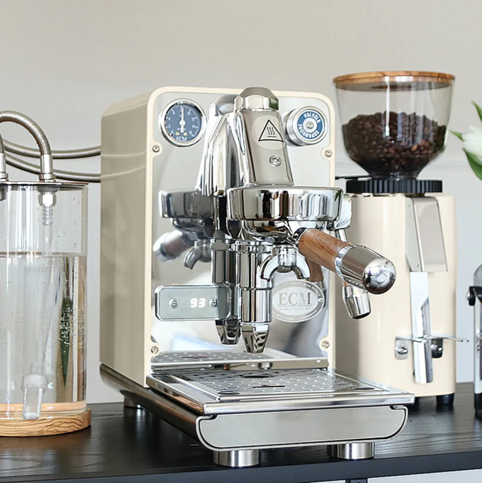 ECM Puristika Cream espressokeitin – ruostumaton teräs