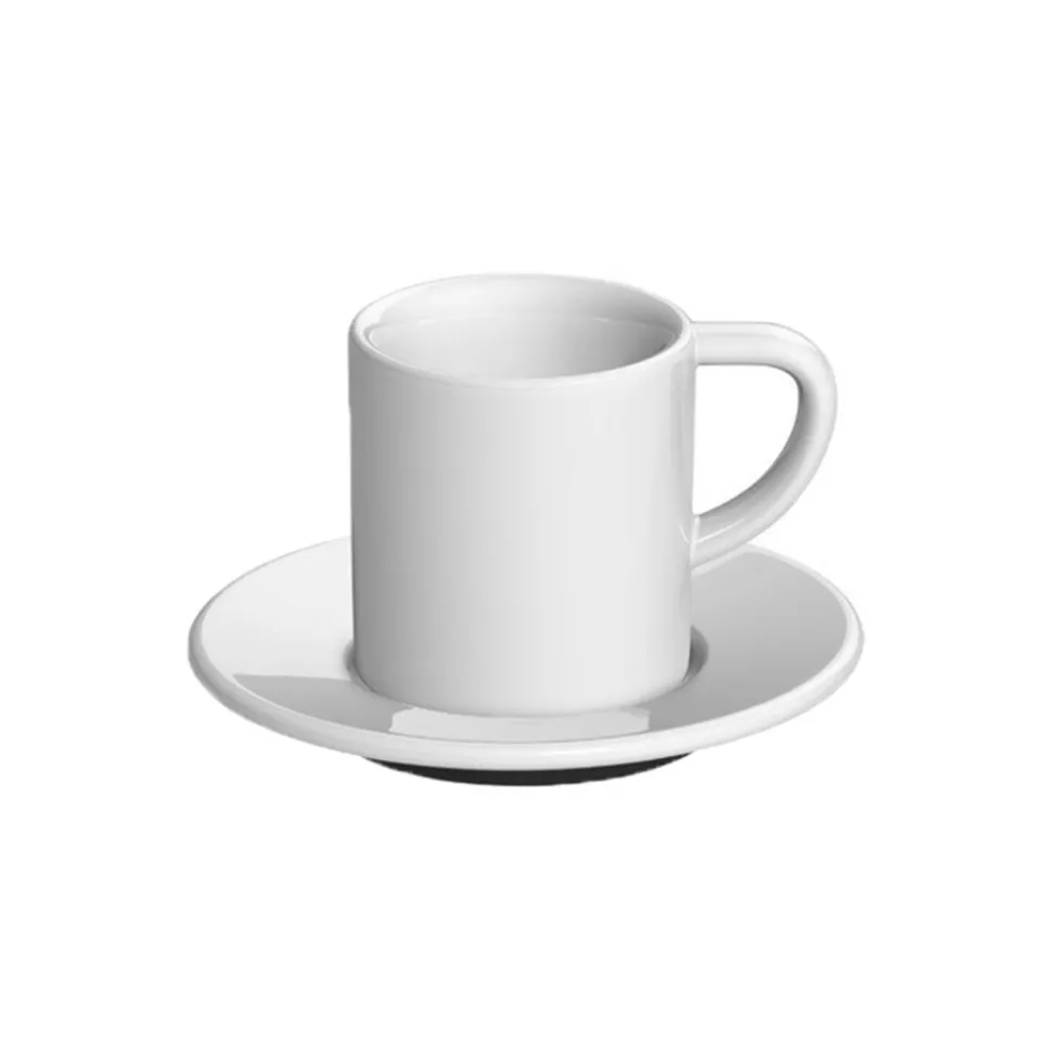 Espresso kuppi ja lautanen Loveramics Bond White, 80 ml