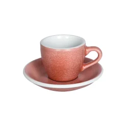 Espressokuppi ja aluslautanen Loveramics Egg Cinnabar, 80 ml