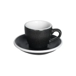 Espressokuppi ja aluslautanen Loveramics Egg Anthracite, 80 ml