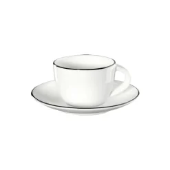 Espressokuppi ja lautanen Asa Selection À Table Ligne Noire, 70 ml