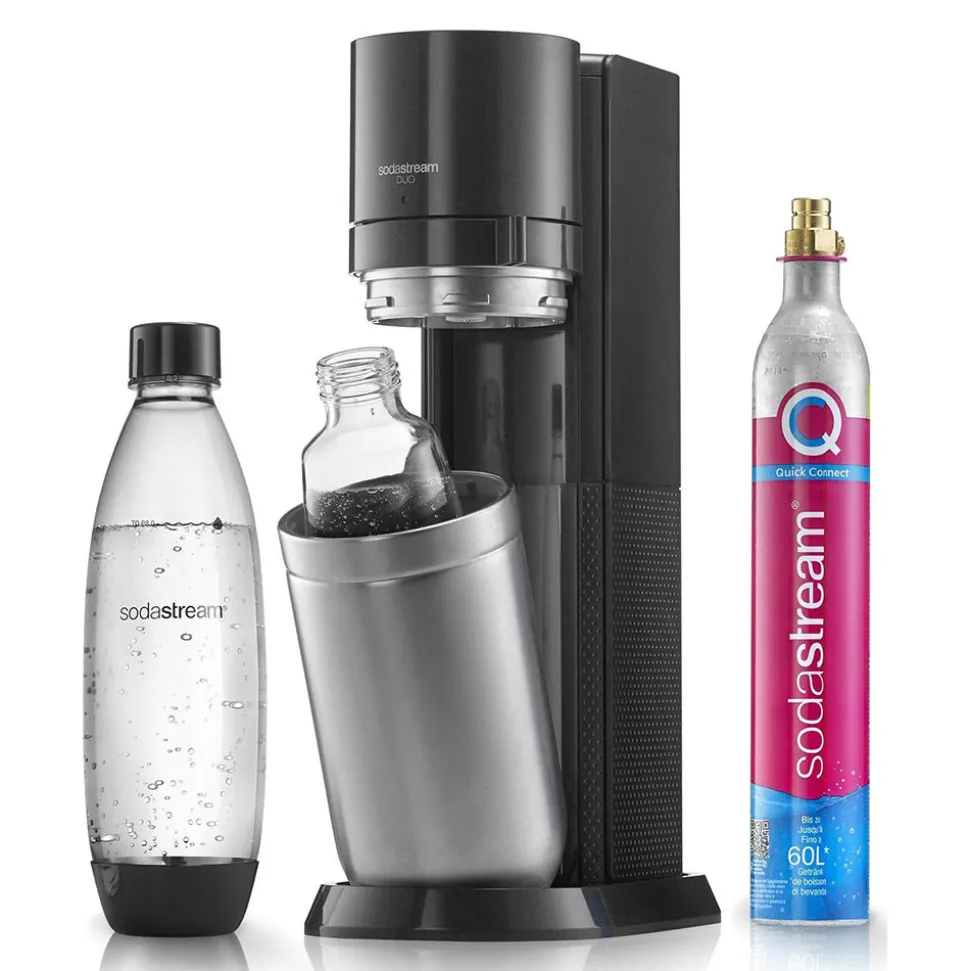 Hiilihapotuslaite SodaStream Duo Black + 2 pulloa