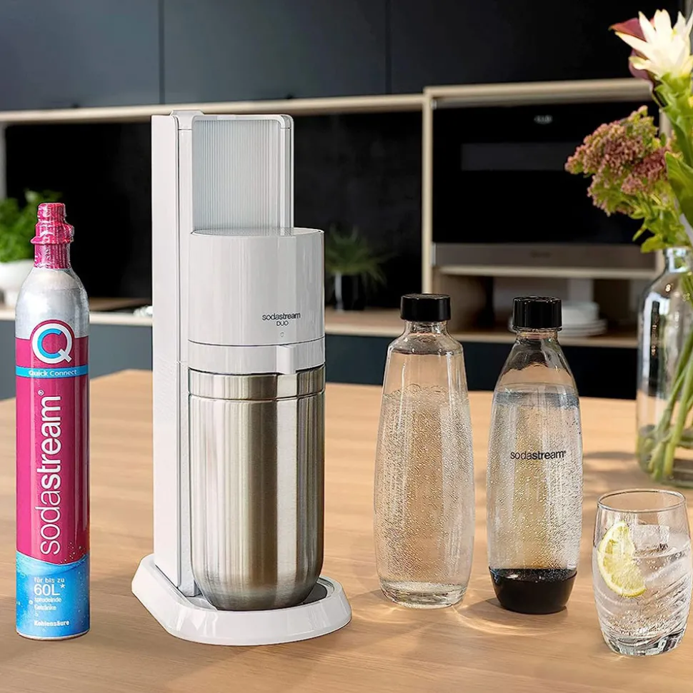 Hiilihapotuslaite SodaStream Duo White + 2 pulloa