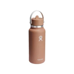 Hydro Flask Wide Mouth Flex Straw Cap vesipullo, 946 ml – hiekka