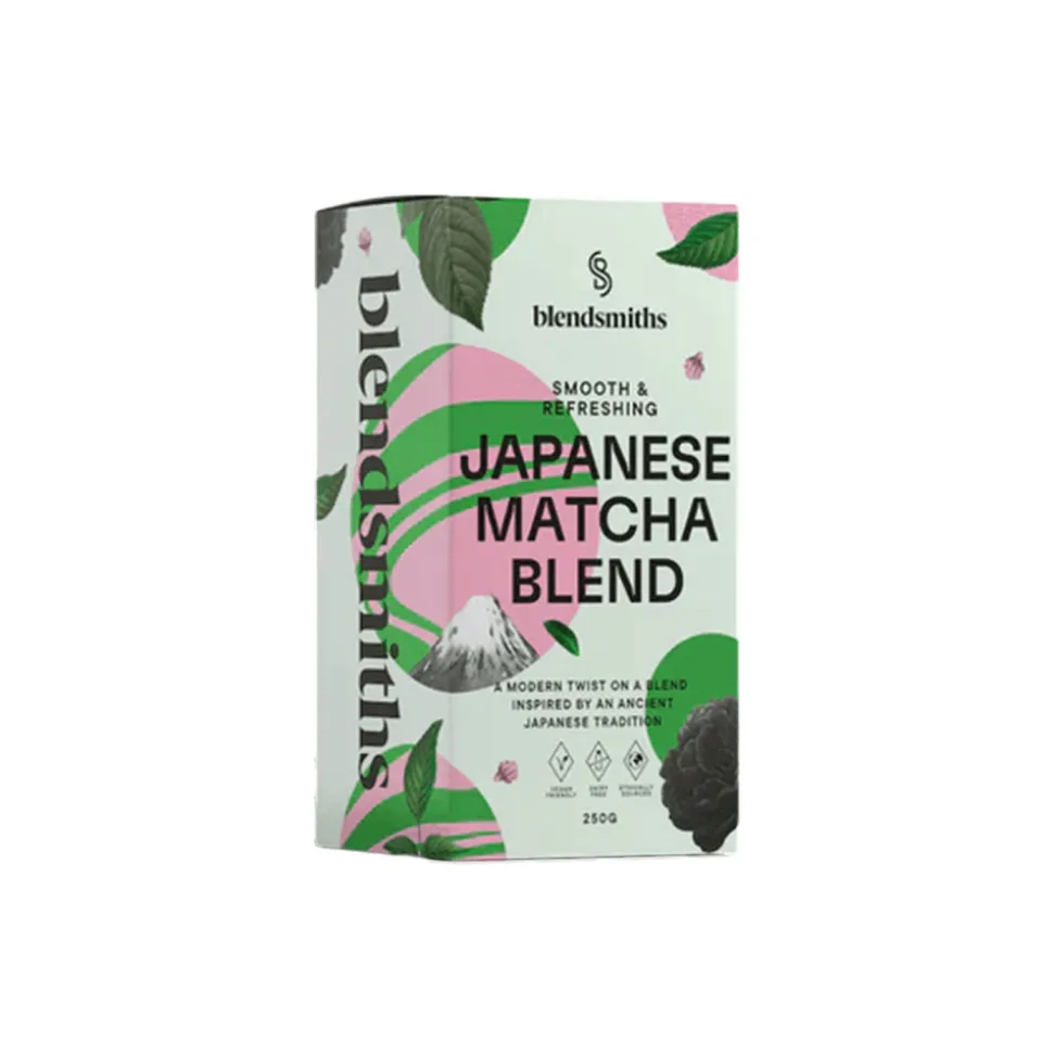 Japanilainen matcha-teesekoitus Blendsmiths, 250 g