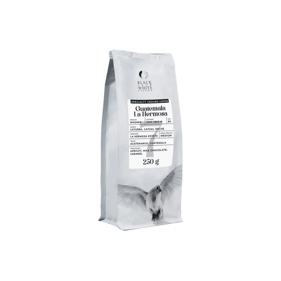 Jauhettu specialty-kahvi Black Crow White Pigeon Guatemala La Hermosa, 250 g
