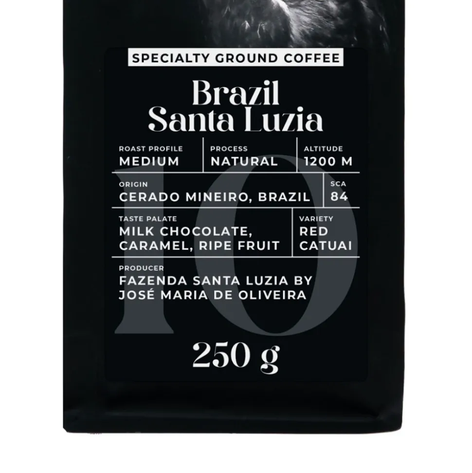 Jauhettu specialty-kahvi Black Crow White Pigeon Brazil Santa Luzia, 250 g