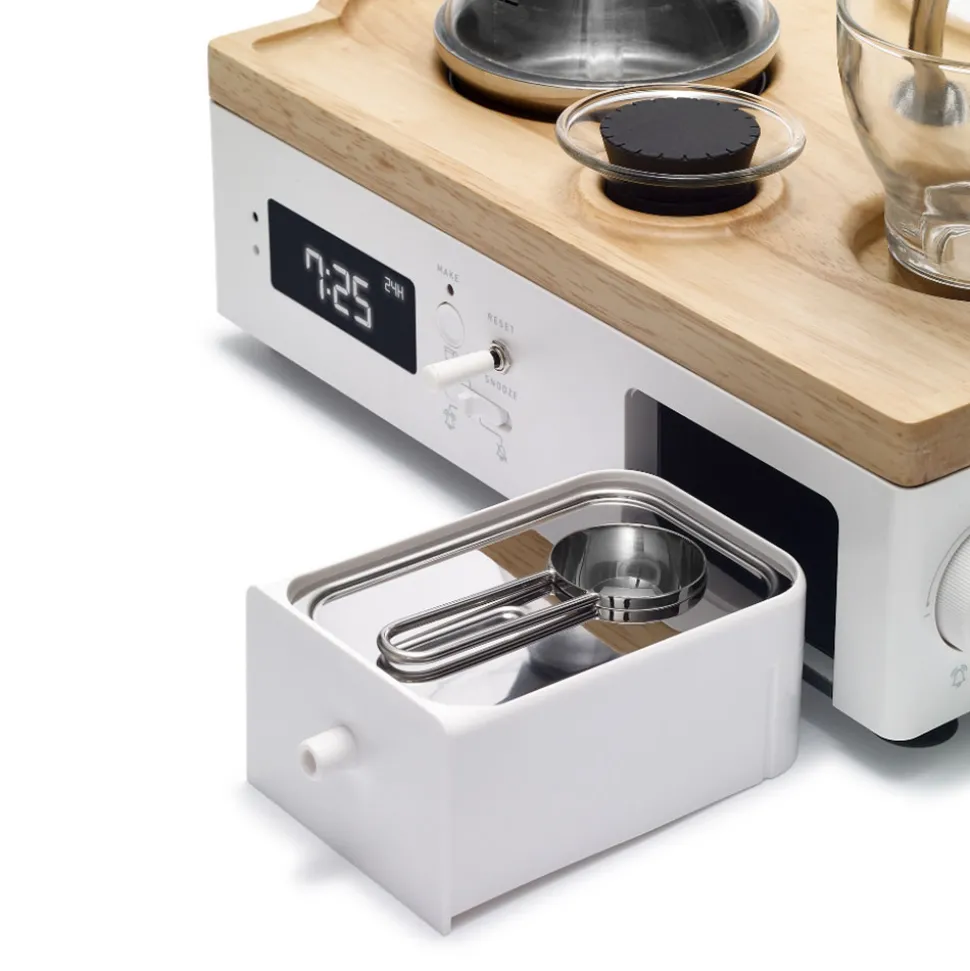 Joy Resolve Barisieur Coffee & Tea Alarm Clock kahvinkeitin – valkoinen