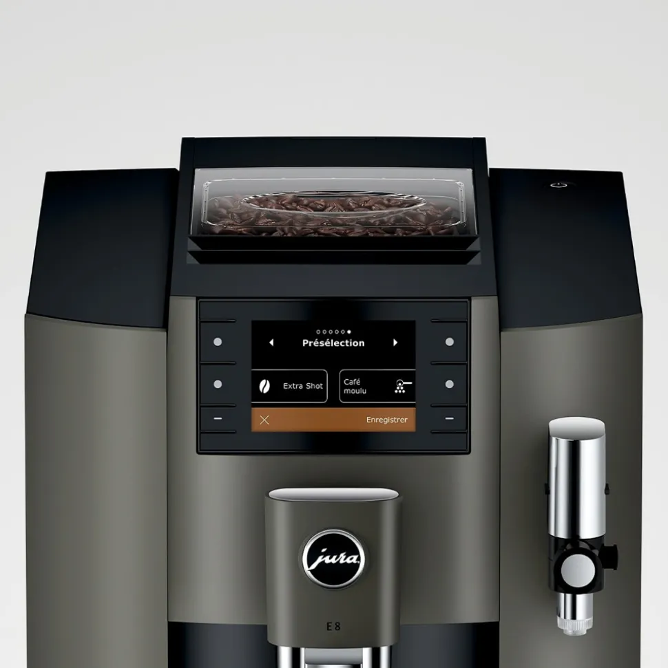 JURA E8 Dark Inox (EC) kahviautomaatti – harmaa