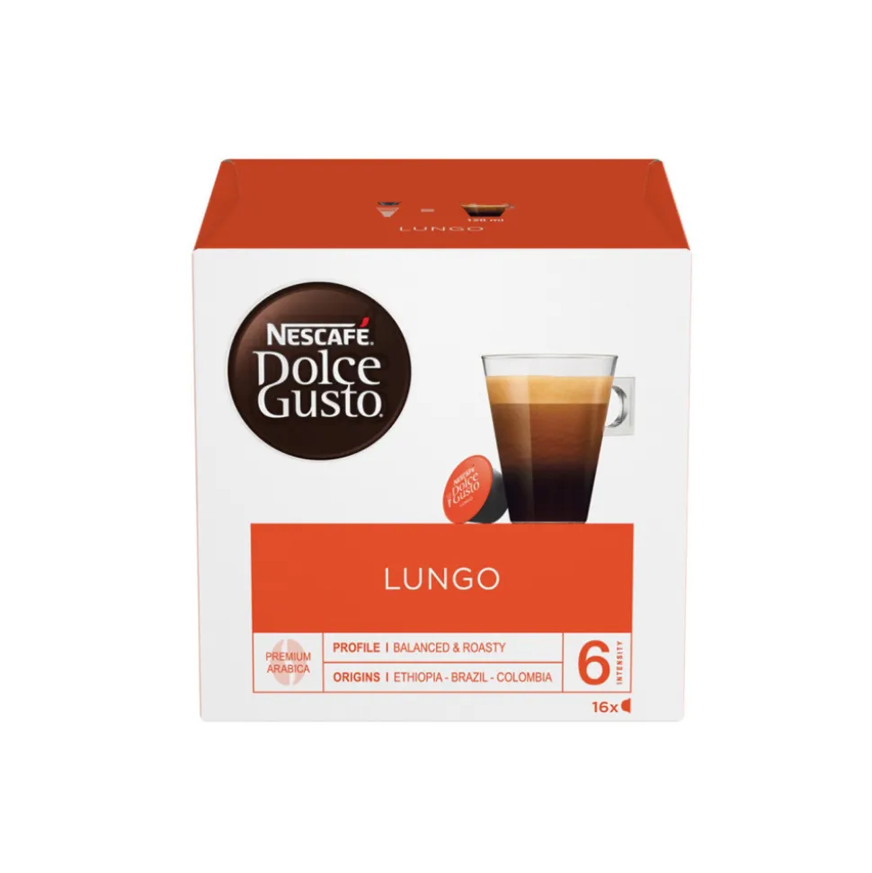 Kahvikapselit NESCAFÉ® Dolce Gusto® Lungo, 16 kpl.