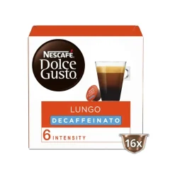 Kahvikapselit NESCAFÉ® Dolce Gusto® Lungo Decaffeinato, 16 kpl.