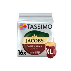 Kahvikapselit Tassimo Caffè Crema Classico XL (yhteensopiva Bosch Tassimo -kapselikeitinten kanssa), 16 kpl.