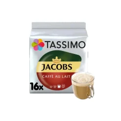 Kahvikapselit Tassimo Café Au Lait (yhteensopiva Bosch Tassimo -kapselikeitinten kanssa), 16 kpl.