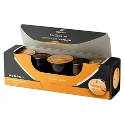 Kahvikapselit Tchibo Cafissimo / Caffitaly järjestelmiin Tchibo Cafissimo Espresso Caramel, 10 kpl.