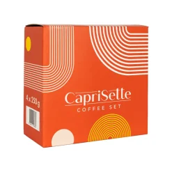 Kahvipapusetti Caprisette, 4 x 250 g lahjapakkauksessa