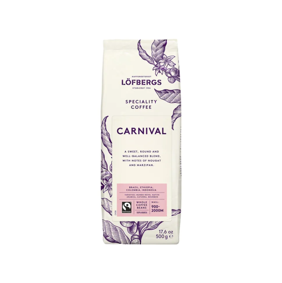 Kahvipavut Löfbergs Carnival Fairtrade, 500 g
