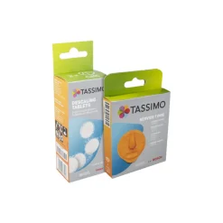 Kalkinpoistosetti Tassimo-kahvikoneille (oranssi) (T-disk 576837 + TCZ6004)