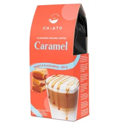 Karamellin makuinen jauhettu kahvi CHiATO Caramel, 250 g