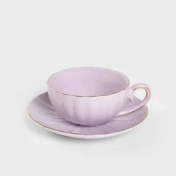 Kuppi ja aluslautanen Homla MINA Purple, 200 ml
