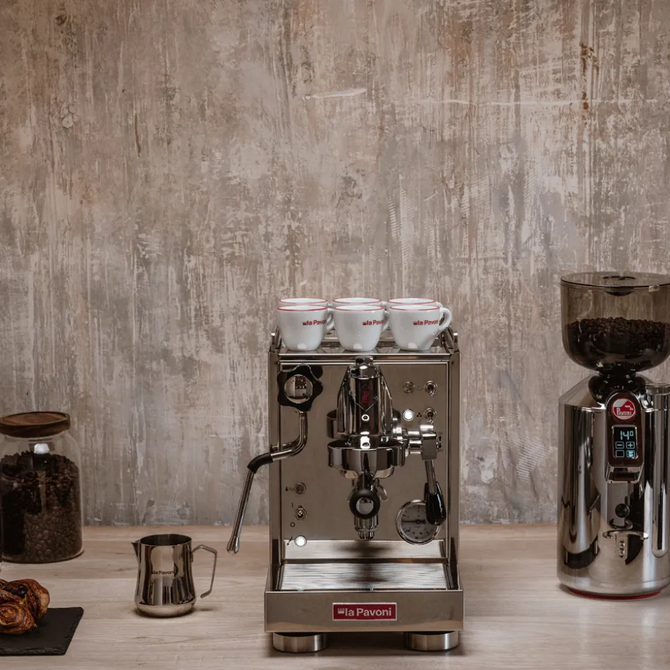 La Pavoni Mini Cellini Steel espressokeitin – puoliammattimainen, teräs