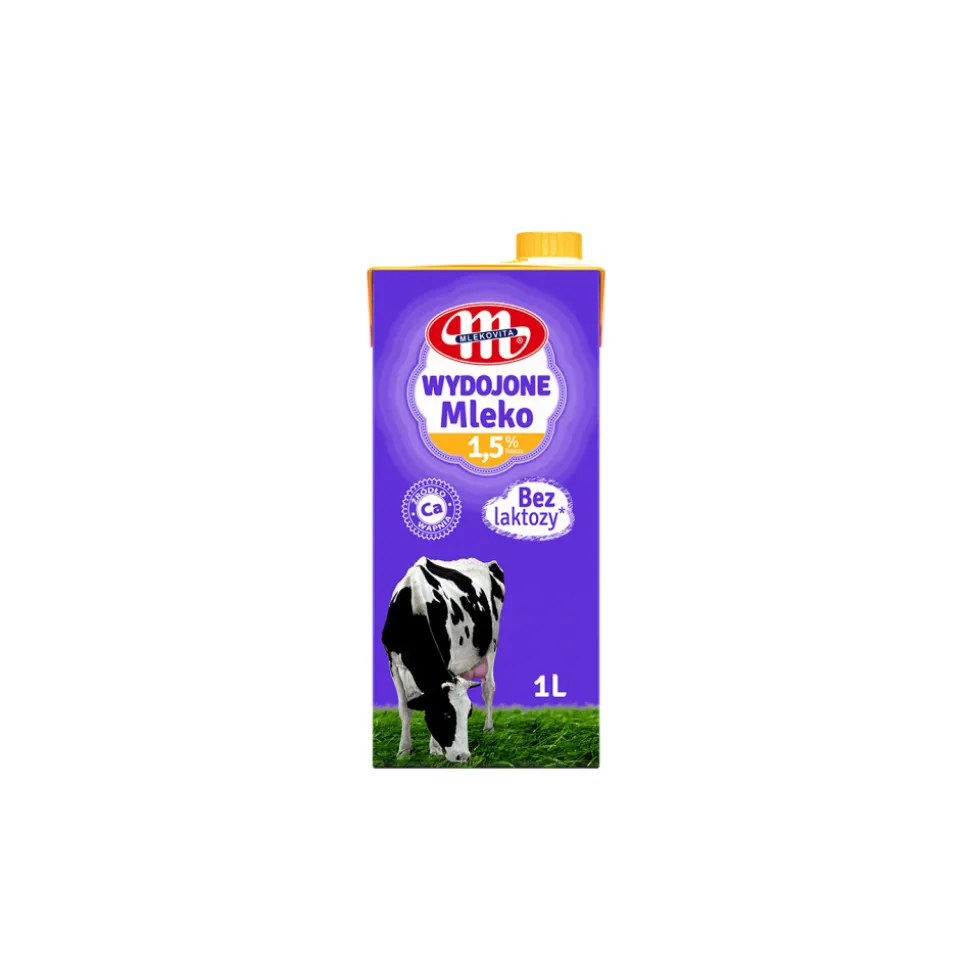 Laktoositon UHT-maito Mlekovita 1,5 %, 1 l