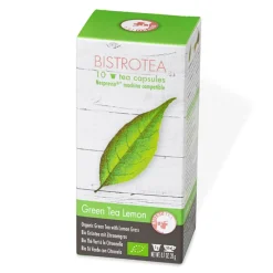 Luomuteekapselit Nespresso®-koneisiin Bistro Tea Green Tea Lemon, 10 kpl.