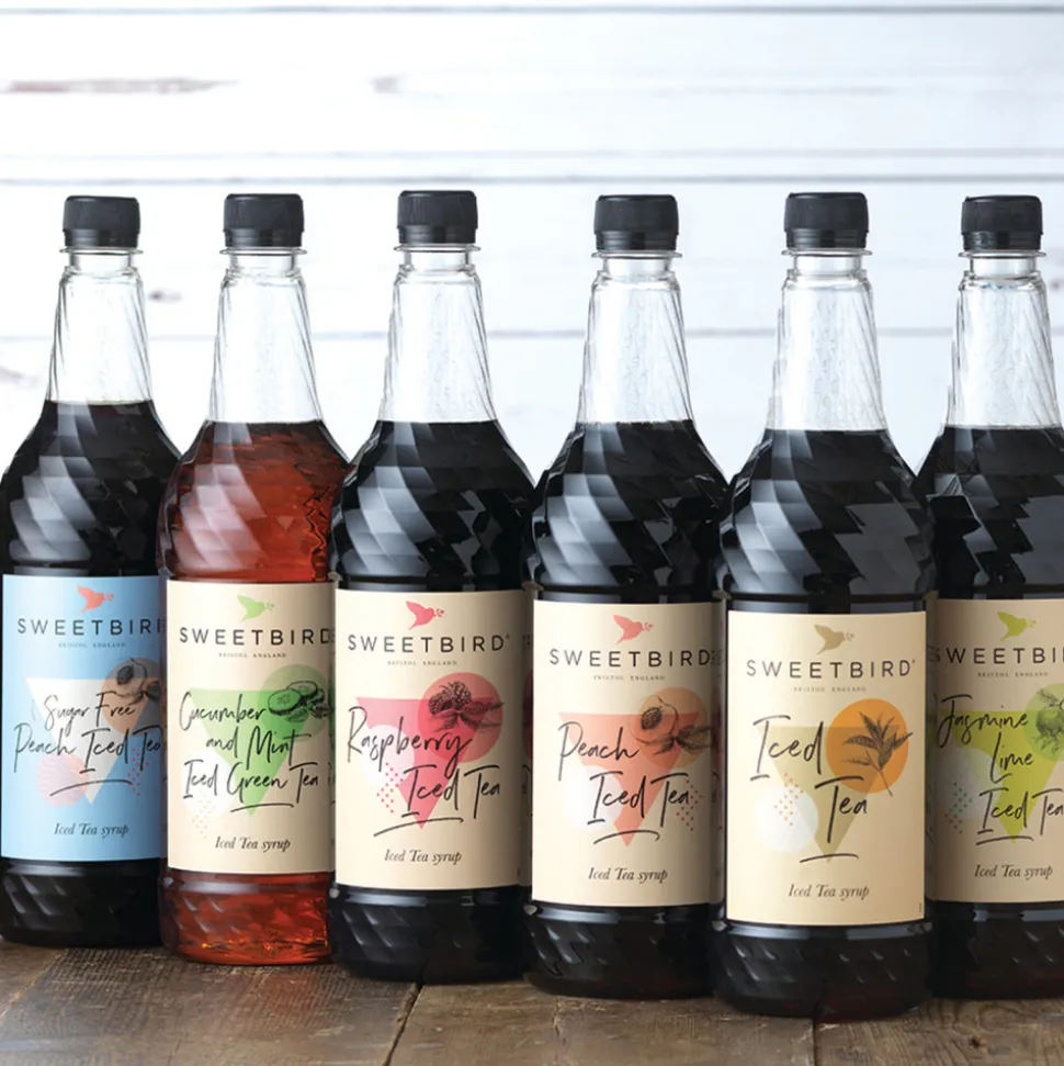 Makusiirappi jääteelle Sweetbird Raspberry Iced Tea, 1 l