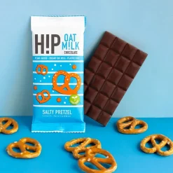 Minikokoinen kaurasuklaalevy suolaisilla pretzeleillä H!P, 25 g