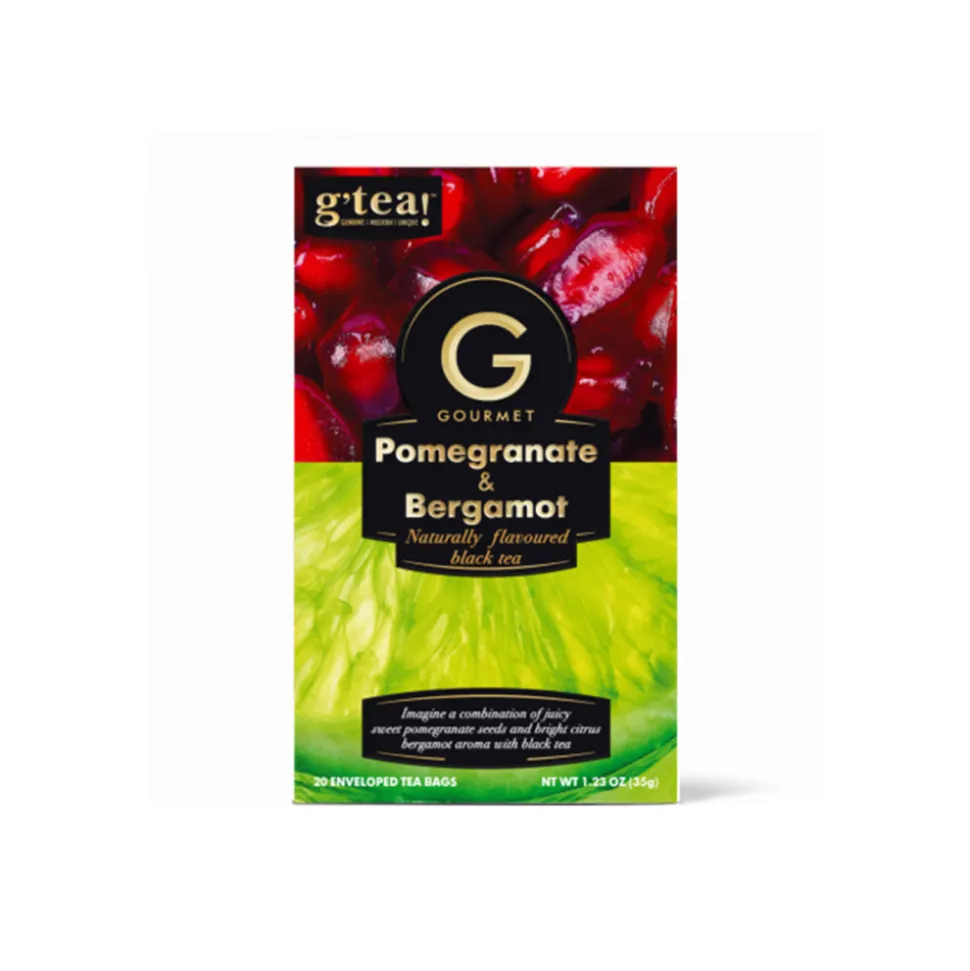 Musta tee g’tea! Pomegranate & Bergamot, 20 kpl.