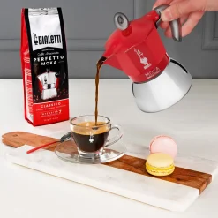 Mutteripannu Bialetti Moka Induction Red 4 cups