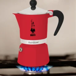 Mutteripannu Bialetti Moka Rainbow 3-cup Red