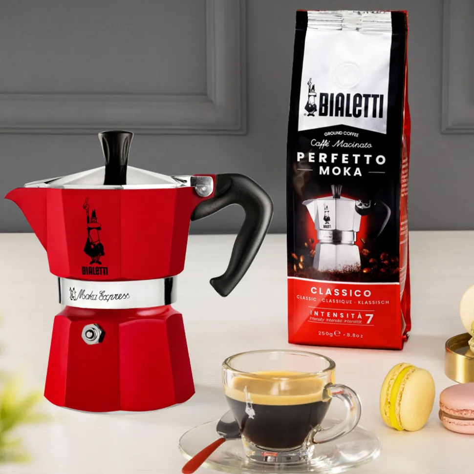 Mutteripannu Bialetti Moka Express Red 3 cups