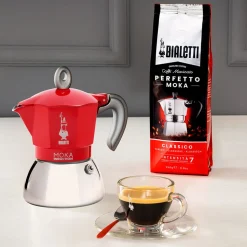 Mutteripannu Bialetti Moka Induction Red 4 cups