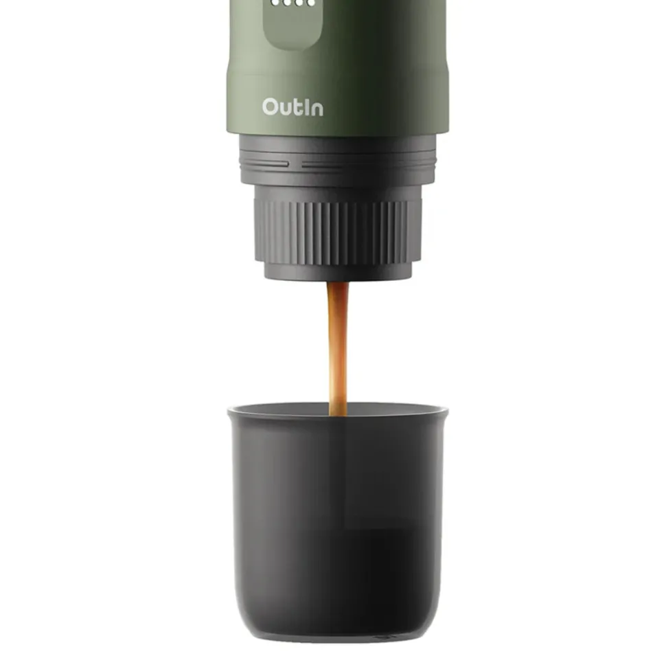 Outin Nano Forest Green matkakahvinkeitin – vihreä