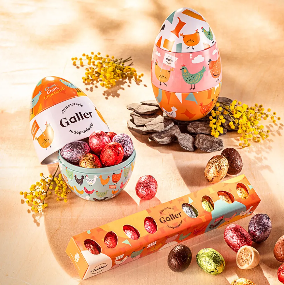 Pääsiäismunalajitelma Galler Metal Egg, 165 g