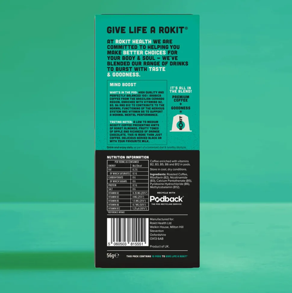 Rokit Mind Boost Nespresso®-koneisiin sopivat kahvikapselit, 10 kpl.