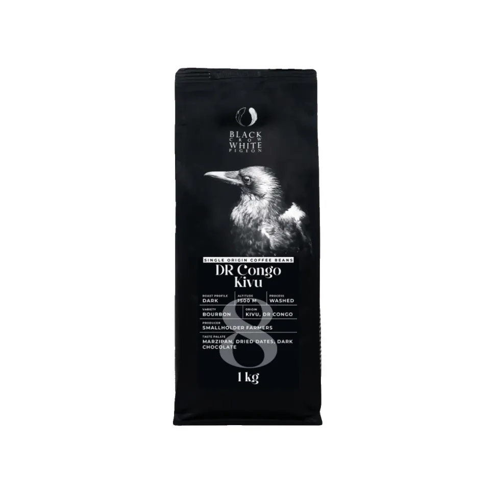 Single-origin kahvipavut Black Crow White Pigeon DR Congo Kivu, 1 kg